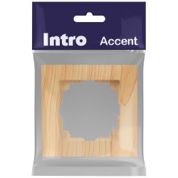 Рамка для розеток и выключателей Intro Accent 6-501-11 на 1 пост, СУ, сосна | Intro