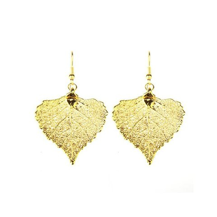 Серьги листья Ester Bijoux Тополь LF34C-G BR