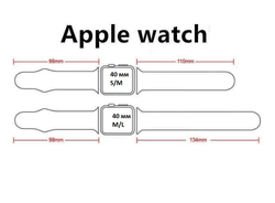 Черный силиконовый защитный чехол бампер для Apple Watch 40мм с ремешком черного цвета