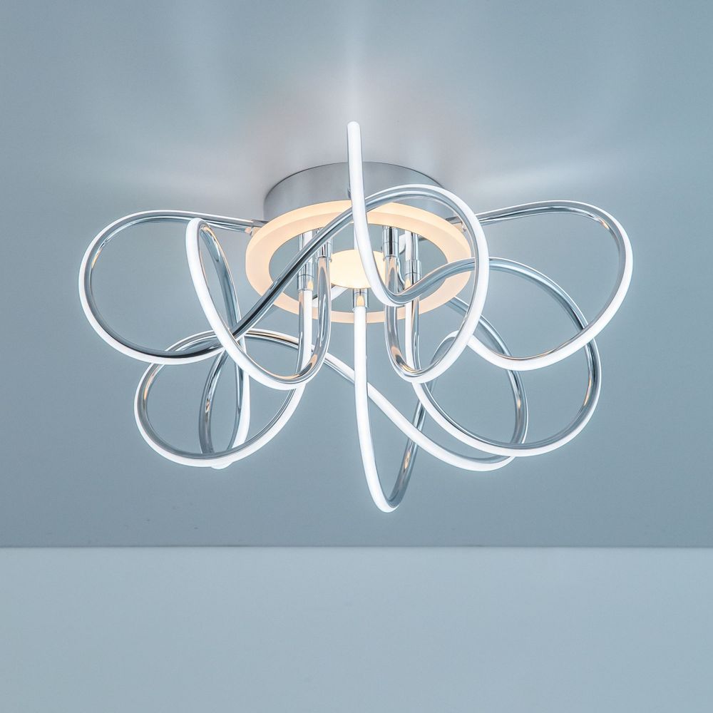 Citilux Джемини Смарт CL229A151E RGB Умная люстра Хром