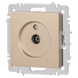 Розетка Intro Accent 6-301-04 TV одиночная, IP20, СУ, шампань | Intro