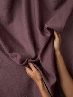 Ткань хлопок креш "жатка", Китай, какао