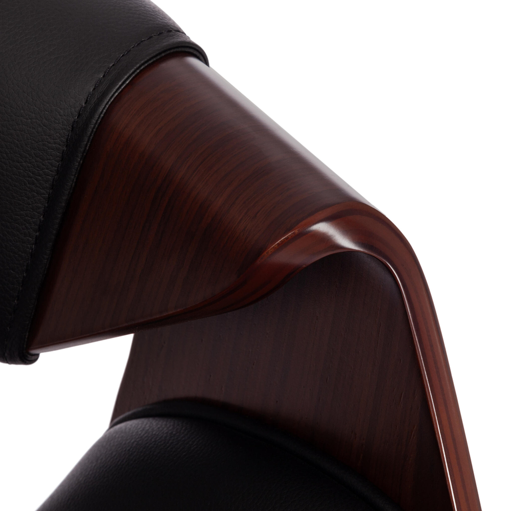 Кресло BEND  орех, кож/зам черный