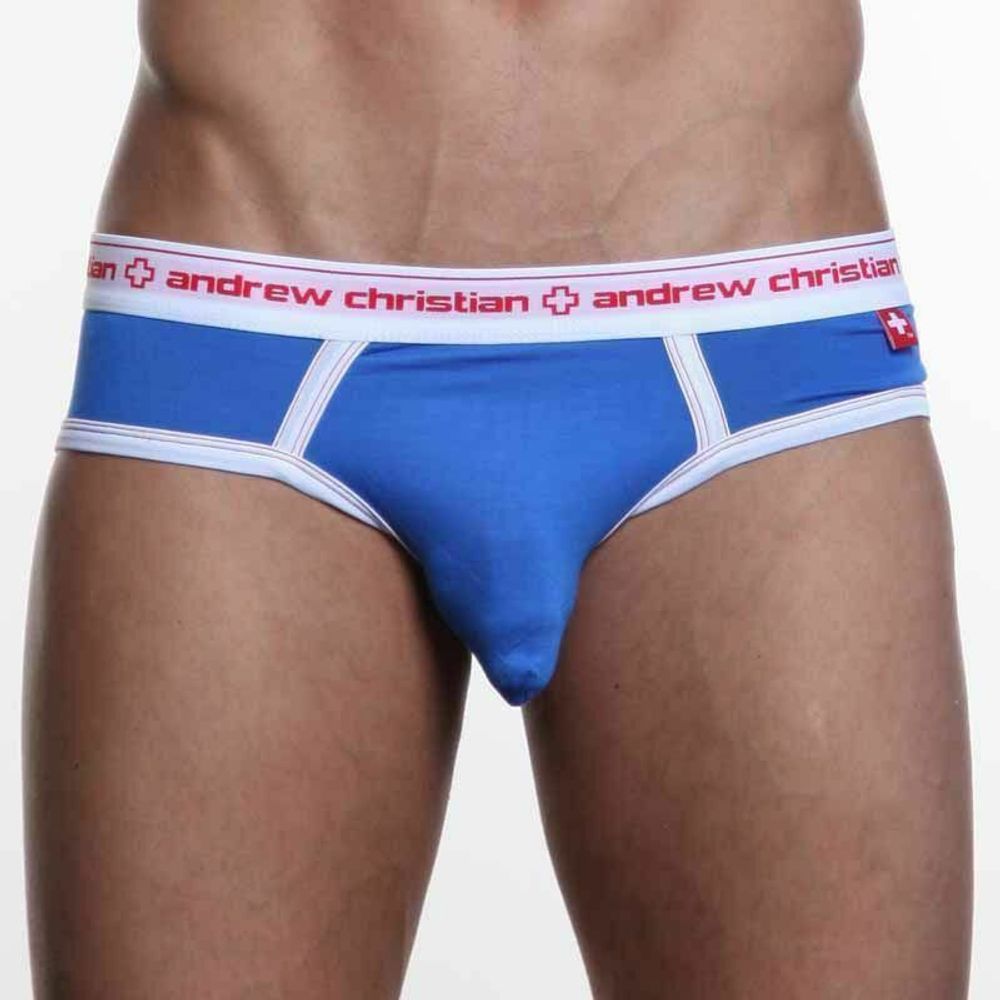 Мужские трусы брифы Andrew Christian Blue Almost Naked Sports Brief