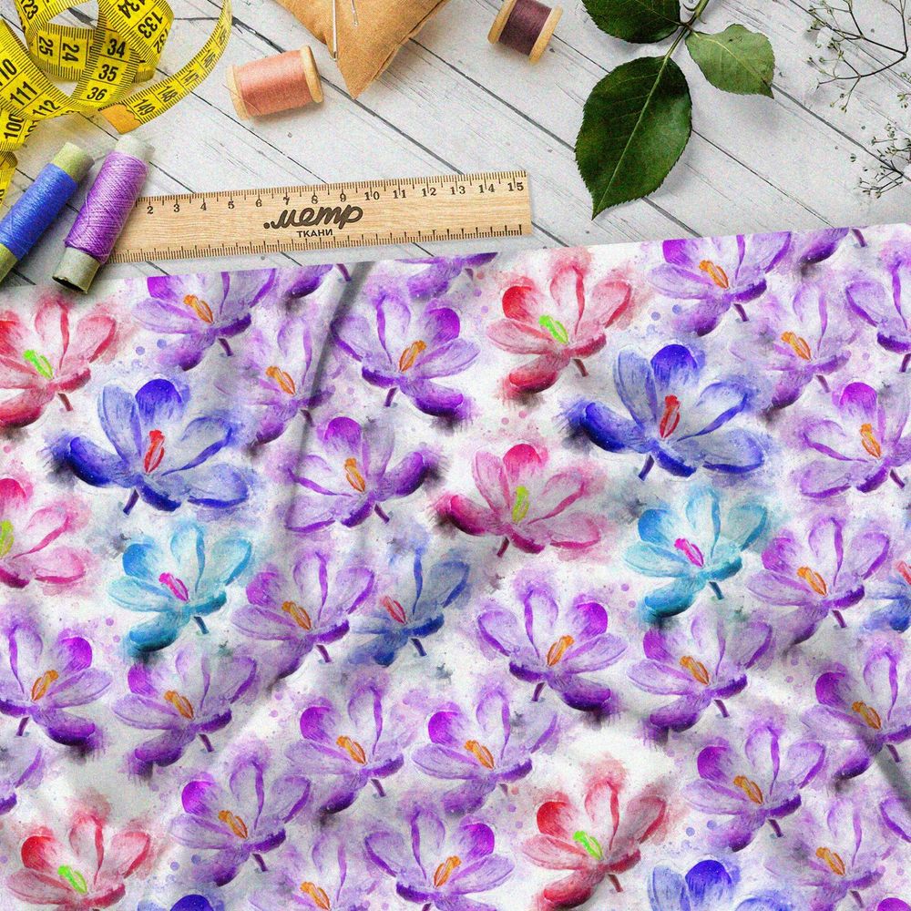 Ткань поплин «опавшие на воду цветы» огюст ренуар