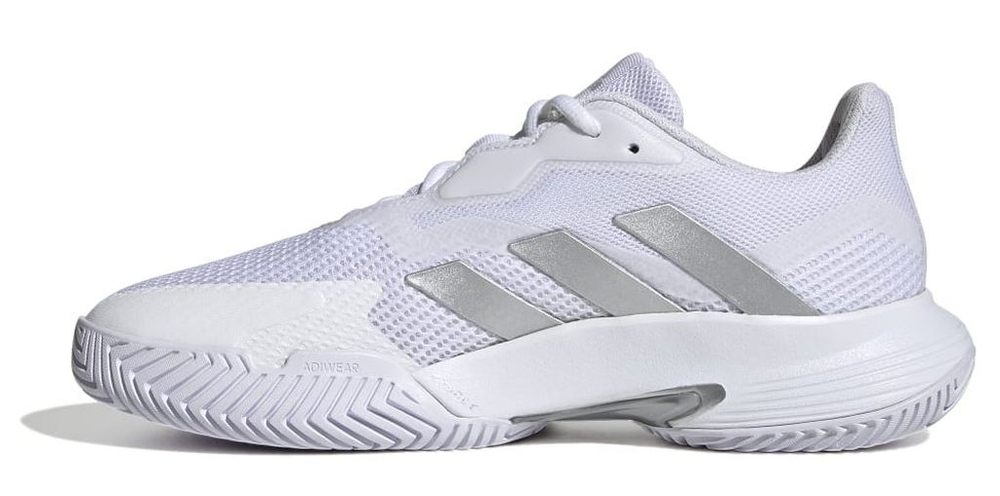 Женские Кроссовки теннисные Adidas CourtJam Control - cloud white/silver metallic/cloud white