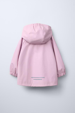 ZARA ПРОРЕЗИНЕННЫЙ ДОЖДЕВИК, РОЗОВЫЙ