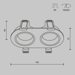 Встраиваемый светильник Technical DL126-02-GU10-W