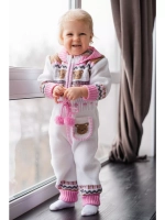 Вязаный комбинезон для новорожденных и малышей на молнии