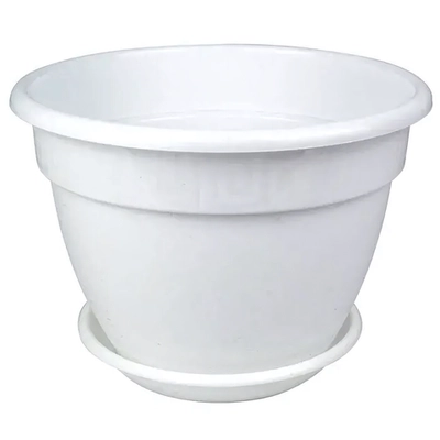 Горшок Антик, D19, 2,6 л, белый с поддоном