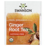 Swanson, 100% органический чай из корня имбиря, без кофеина, 20 чайных пакетиков, 40 г (1,4 унции)