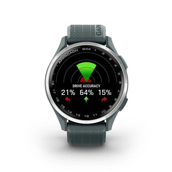 Умные часы Garmin Approach S44 Серебристый алюминиевый безель с силиконовым ремешком Twilight