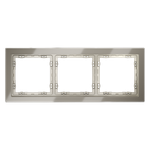 Рамка стеклянная VOLTUM S70 на 3 поста, (шелк, стекло)