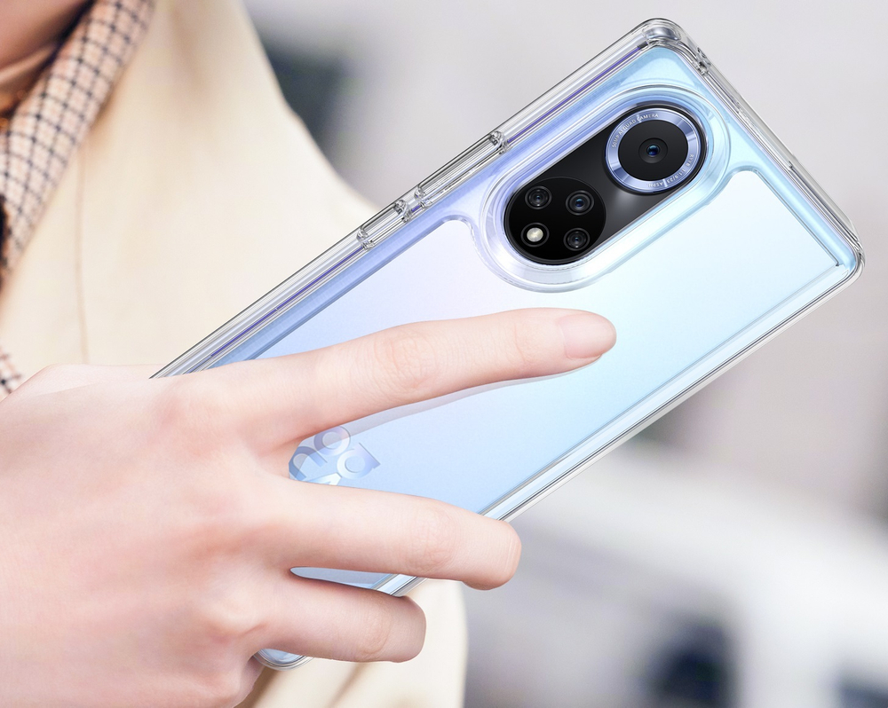 Двухкомпонентный прозрачный чехол для телефона Honor 50 и Huawei Nova 9, мягкий отклик кнопок