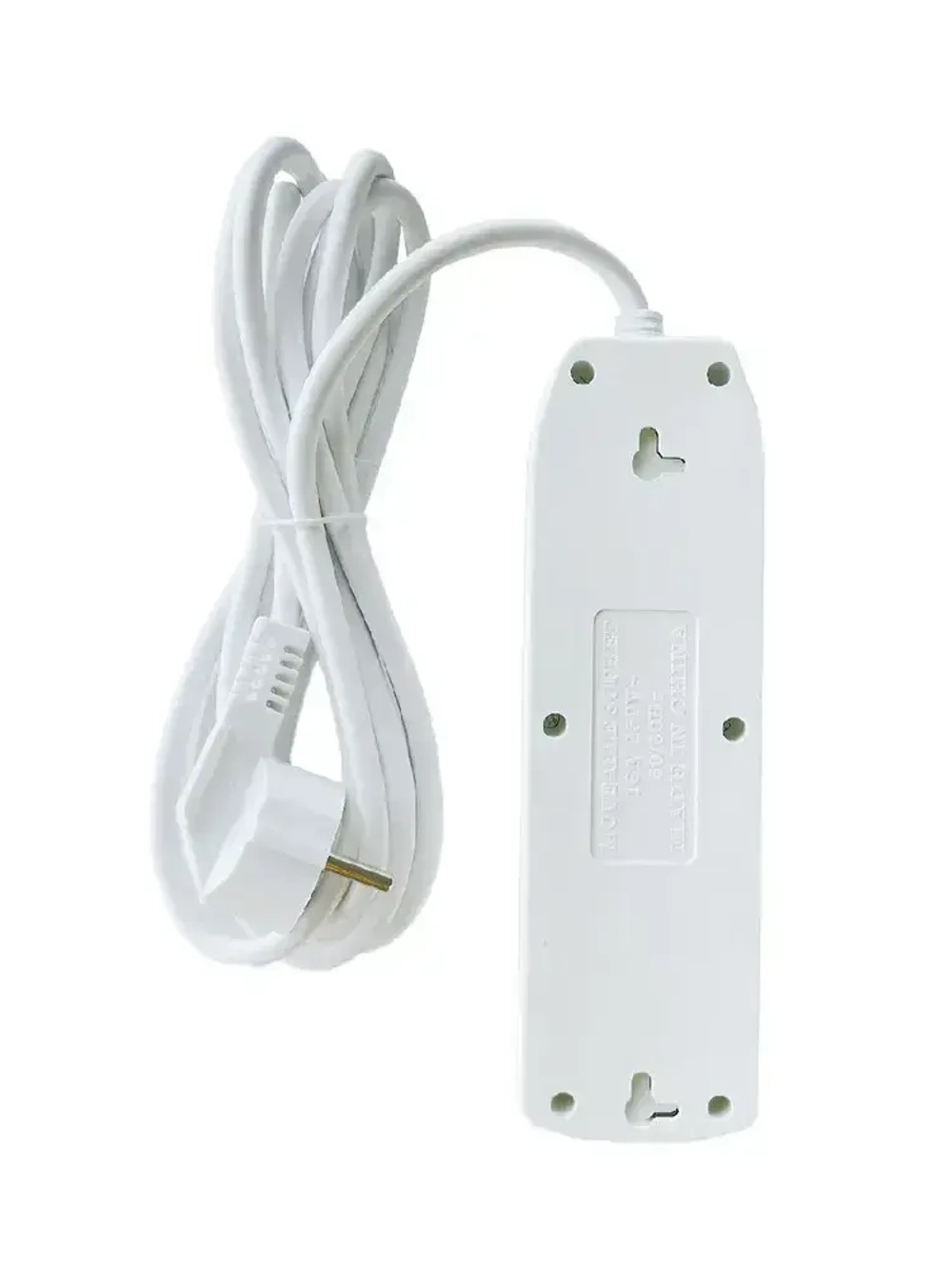 Удлинитель LIRA LRI122W, 2 розетки с заземлением и выключателем, 2xUSB, 1xTypeC, длина 2м, 16А