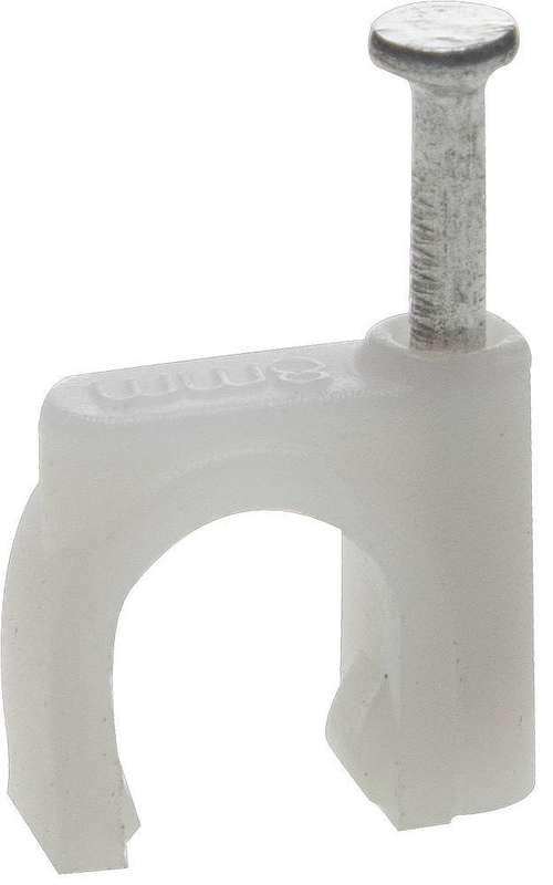 Скоба-держатель круглая СД-К 10 мм, 40 шт, с оцинкованным гвоздем, ЗУБР Профессионал