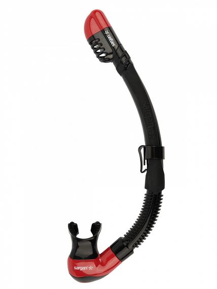 Набор маска+трубка в сумке Sargan Мастер-М черный/красный