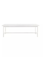 Дизайнерский обеденный стол 220х90х74 см Таула из массива дуба с 2 ящиками, белый