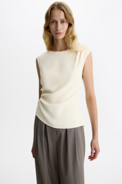 Топ из ацетата с драпировкой