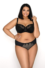 Трусы-слип Melanie с сеткой в горошек (Размер: 38) (Цвет: черный)