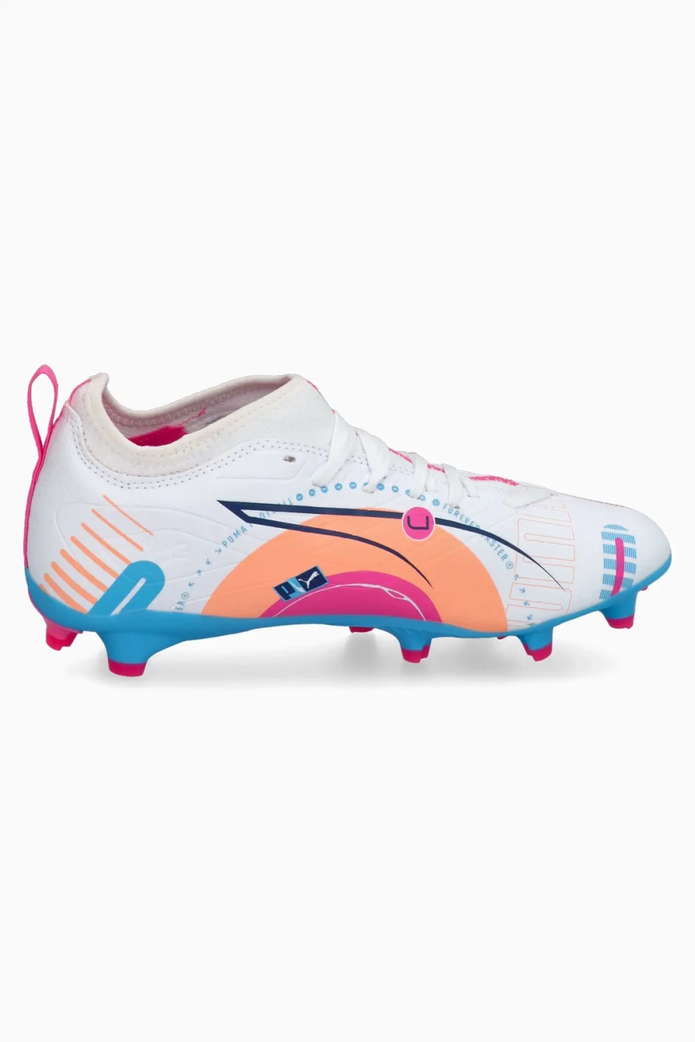 Бутсы Puma Ultra 5 Match Volume Up FG/AG Junior - белый