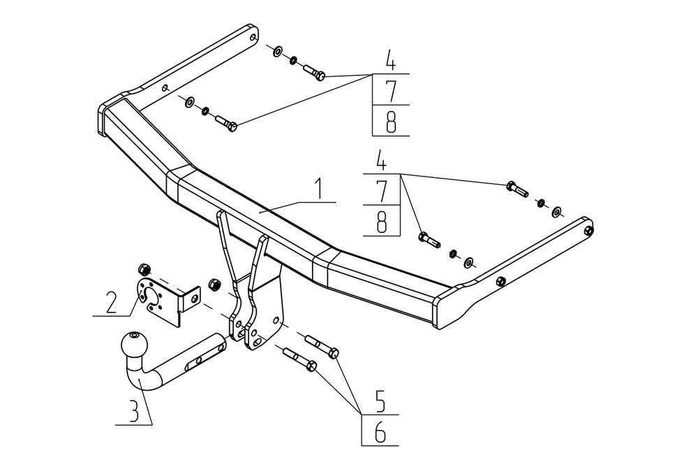 Фаркоп Avtos с универ. элект. Smart, на Audi Q5 2017- (паспорт и сертификат в комплекте) AU 06