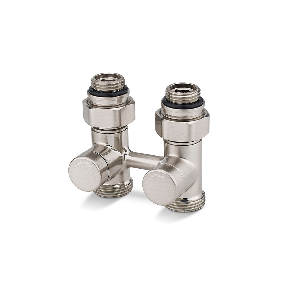 Узел нижнего подключения Varmega VMDV21-500415, 1/2"х3/4"EK, прямой, матовый никель