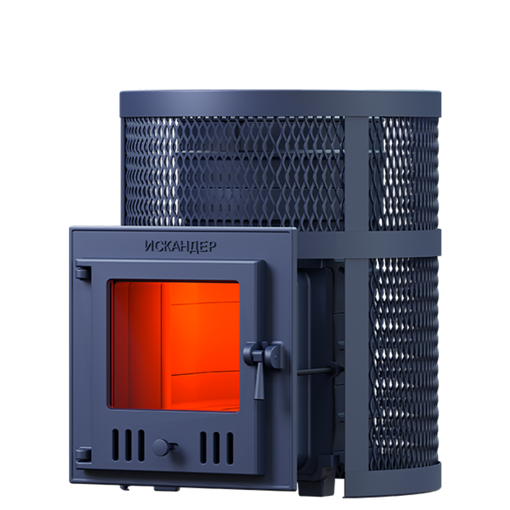 Чугунная печь для бани Искандер 14 (М) в сетке