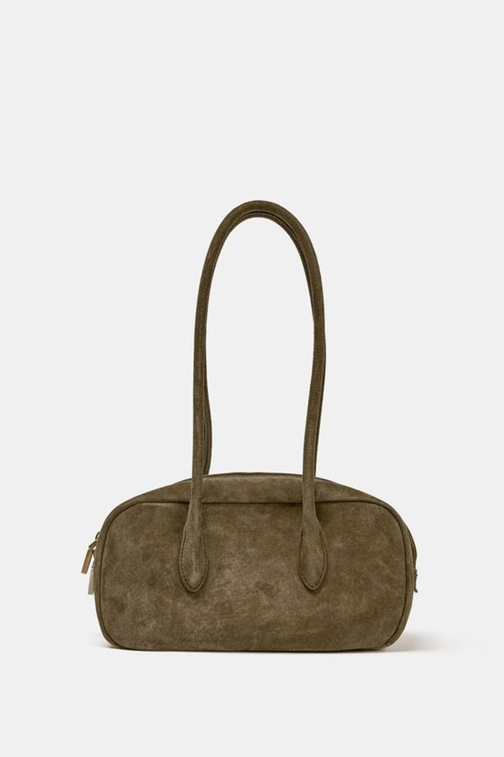 ZARA КОЖАНАЯ СУМКА С ПЛЕЧЕВЫМ РЕМНЕМ, ЗЕЛЕНЫЙ