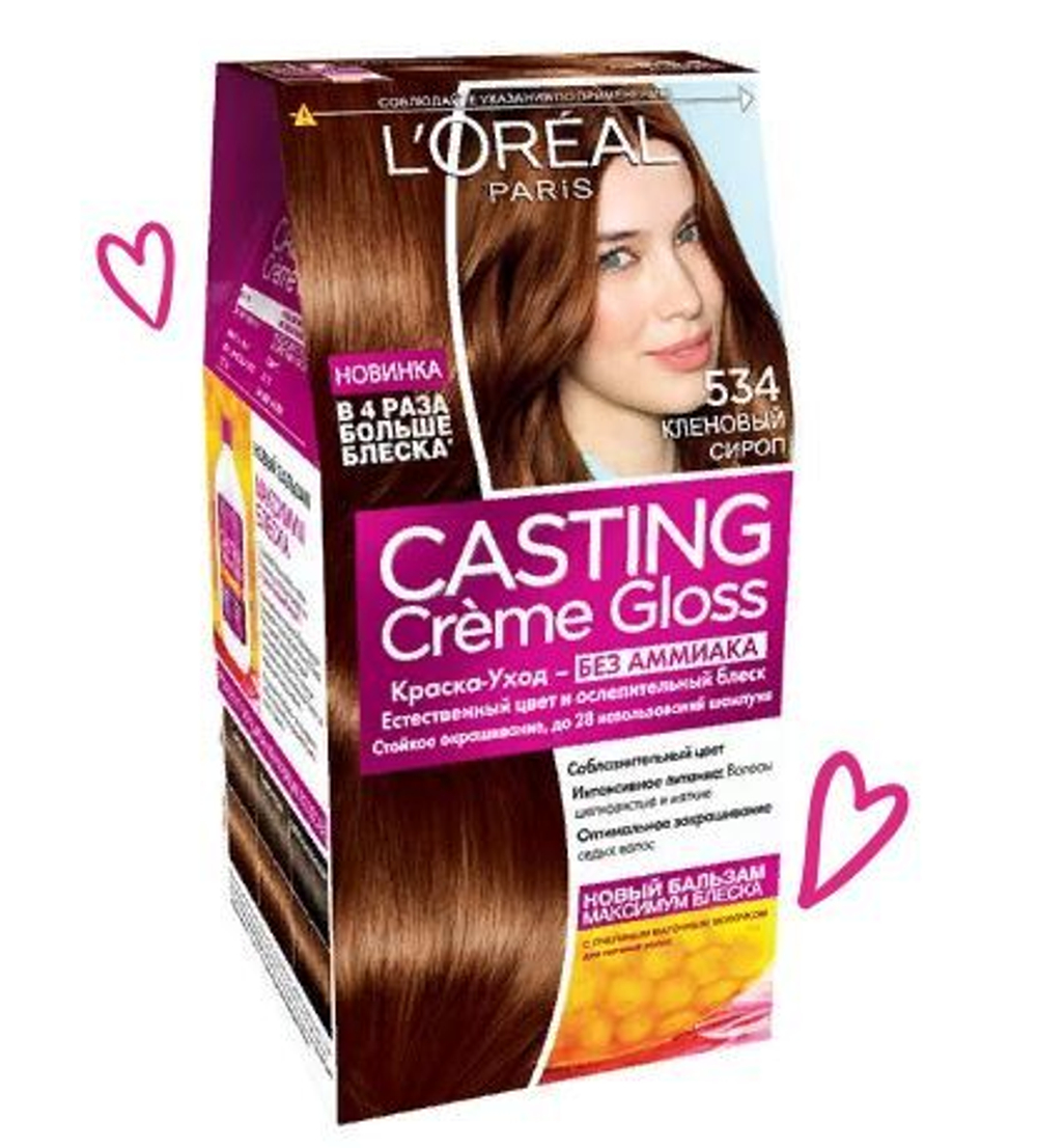 L'Oreal Paris Краска для волос Casting Creme Gloss, тон №534, Кленовый сироп, 48 мл