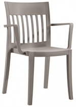 Кресло пластиковое Papatya Eden-K, тортора