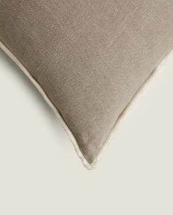 ZARA HOME ОДНОТОННАЯ НАВОЛОЧКА ДЛЯ ДЕКОРАТИВНОЙ ПОДУШКИ, СЕРЫЙ