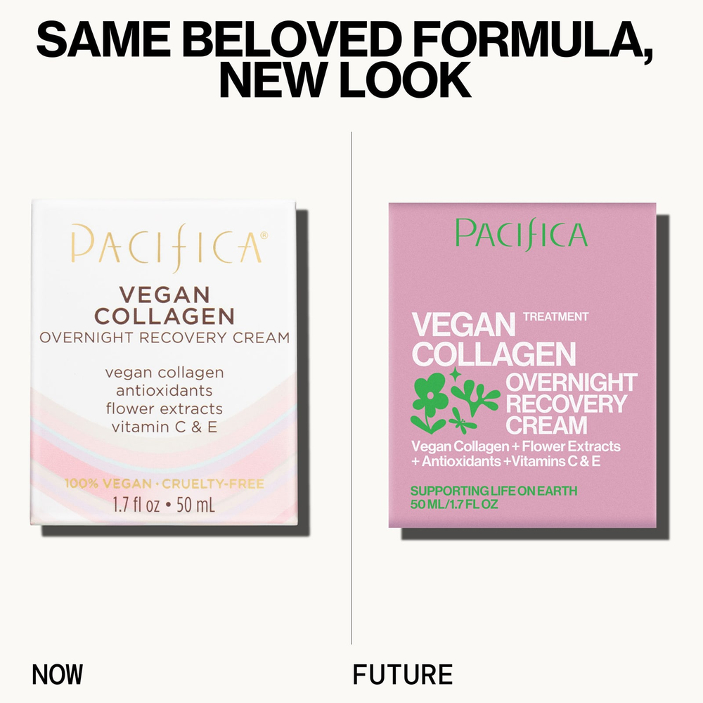 Pacifica, Vegan Collagen, ночной восстанавливающий крем, 50 мл (1,7 жидк. унц.)