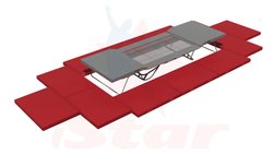 Напольные страховочные маты вокруг одного батута - стандарт FIG
