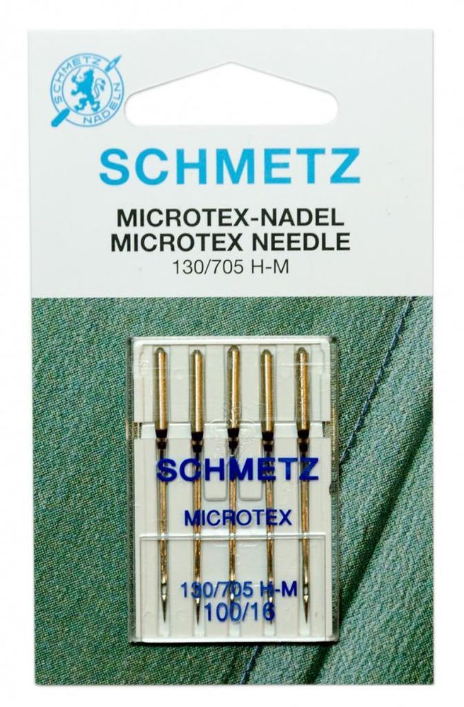 Иглы для швейных машин микротекс 130/705 H-M, №100, (особо острые), (5 упак по 5 игл), 22:31.MA2.VES, SCHMETZ