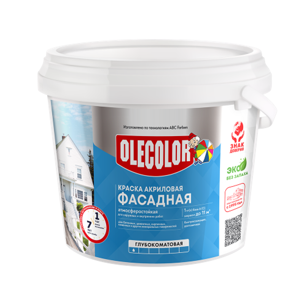 OLECOLOR Краска ВД фасадная 3,0кг