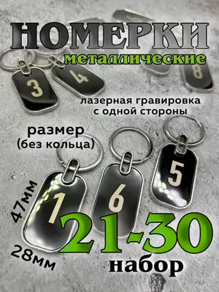 Номерки на ключи металл