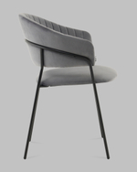 Стул Бруно NEW велюр серый