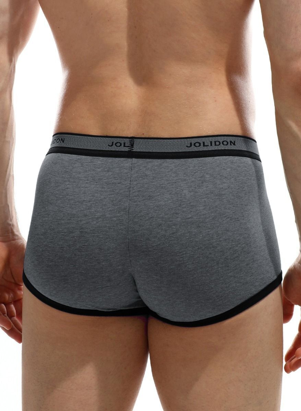 Мужские трусы-боксеры с контрастной тесьмой на резинке (Размер: L) (Цвет: грязно-синий)