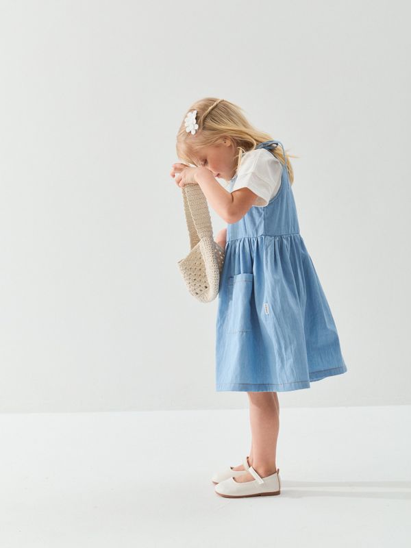 Сарафан из легкого джинса 