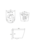 Инсталляция пневматическая с подвесным унитазом MONEY