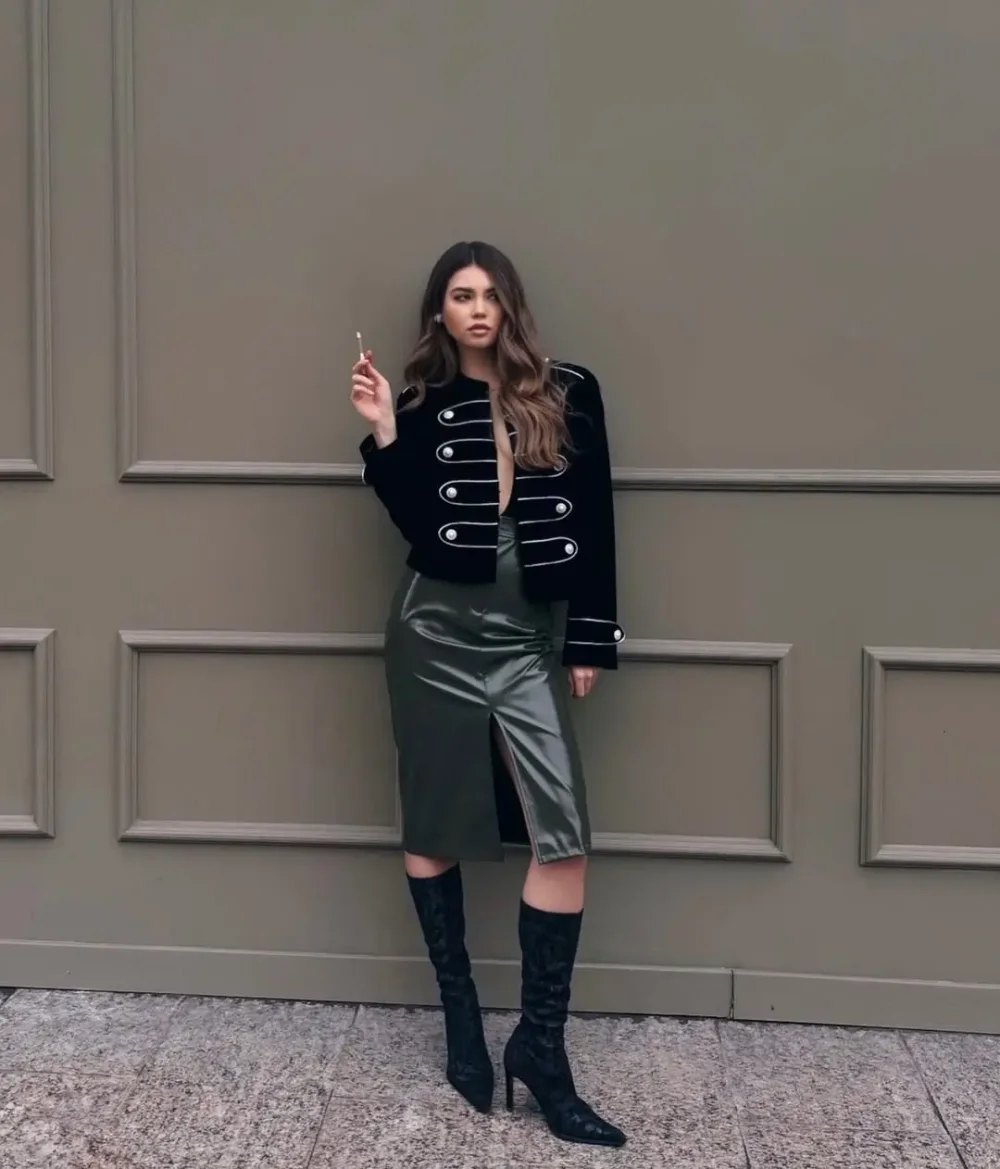 Юбка-миди IBLOWURMIND, Зеленый