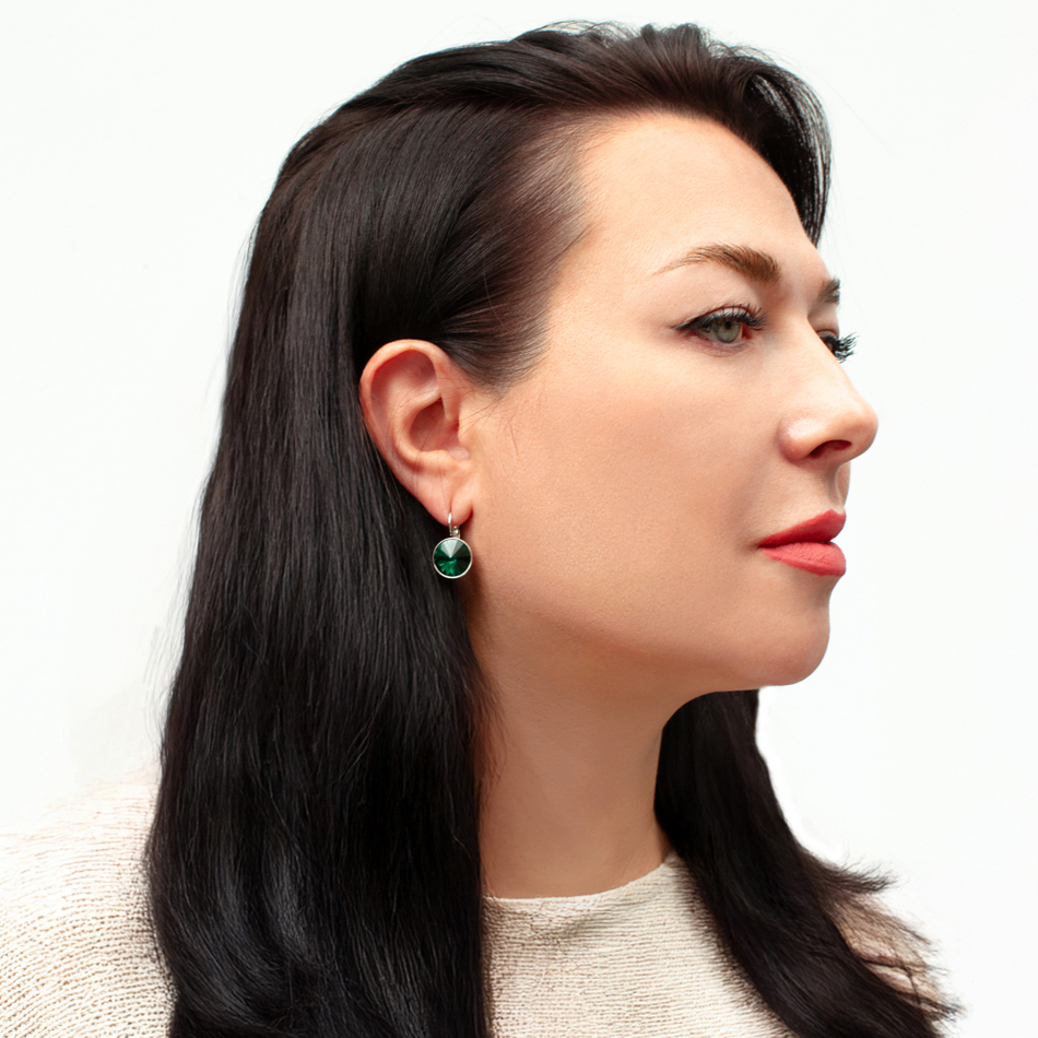 Серьги Fiore Luna Emerald A1903.18 G/S