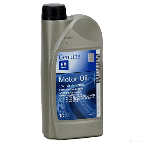Моторное масло General Motors Dexos2 5W-30, синтетическое, 1 л