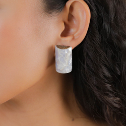 Серьги Nature Bijoux, Okawa, из дерева роблес, с перламутром, NB26.1-12-90591 (серый)