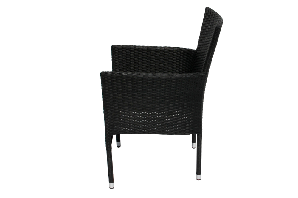 Стул Garden Story Аскер (ротанг черный,подушка темно-серая) штабел.