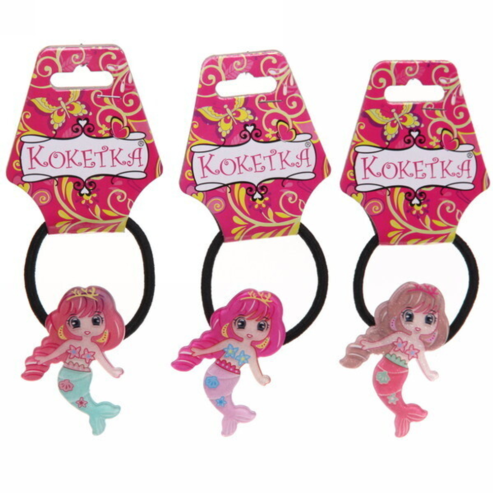 Резинка для волос 1 шт детская «Juiciness- Русалка», микс 6 цветов, d- 4 см