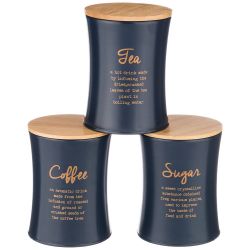 НАБОР AGNESS "NAVY STYLE" 2 в 1 ХЛЕБНИЦА 10 Л 34*18*20 СМ, БАНКА ДЛЯ СЫПУЧИХ 1,1 Л 11*14 СМ 3 ШТ