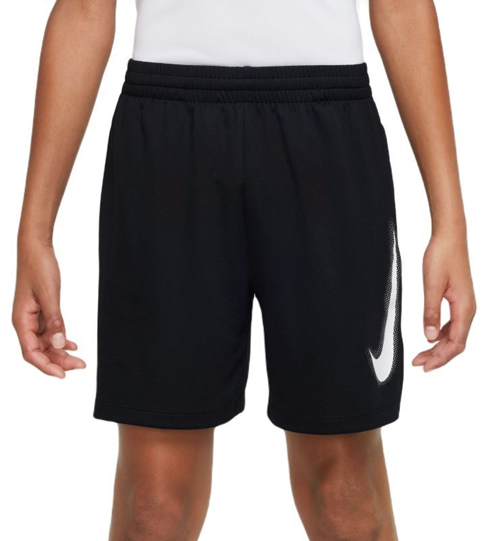 Детские теннисные шорты Nike Dri-Fit Multi+ Graphic Training Shorts - Black