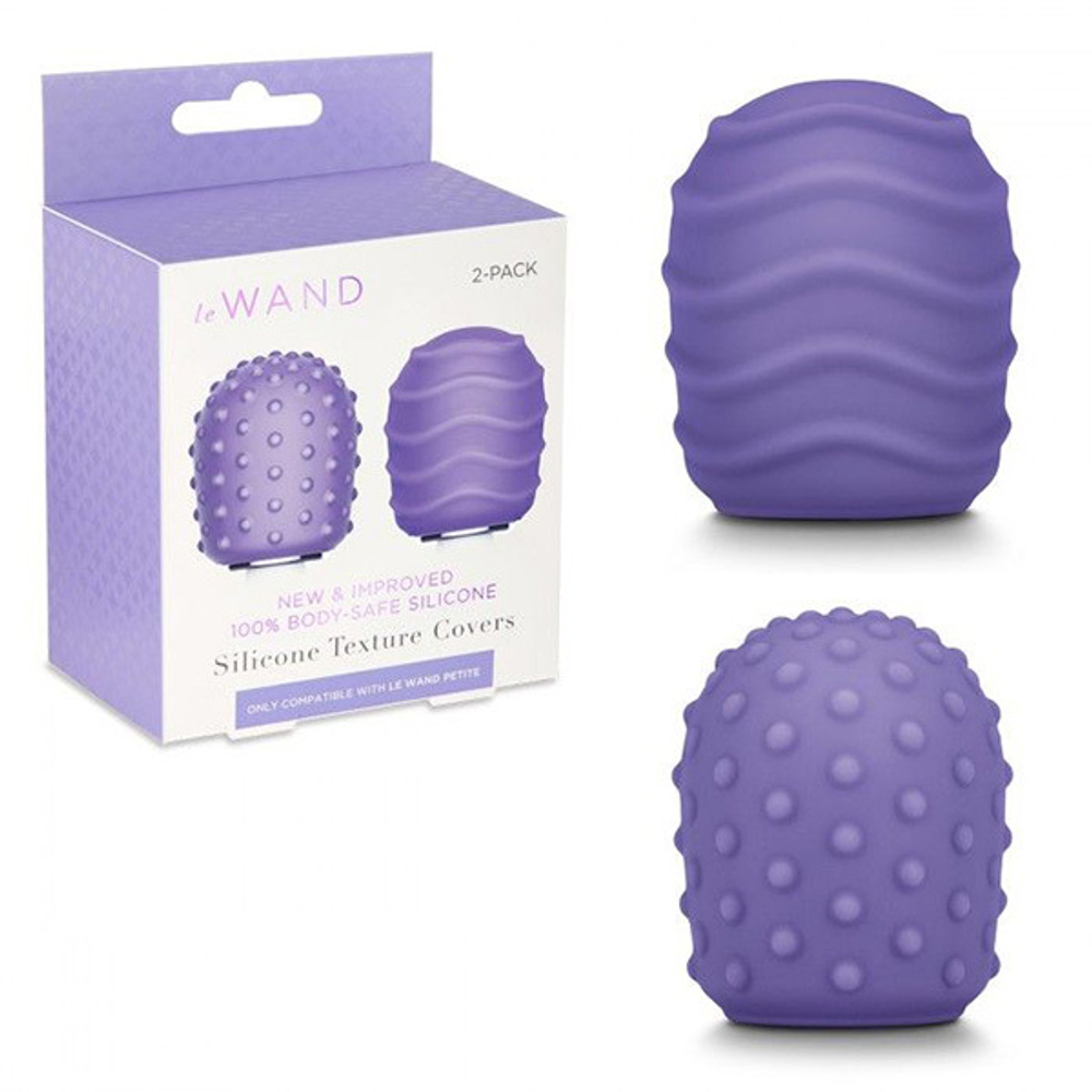 Набор из 2 фиолетовых текстурированных насадок для Le Wand Petite LW-019